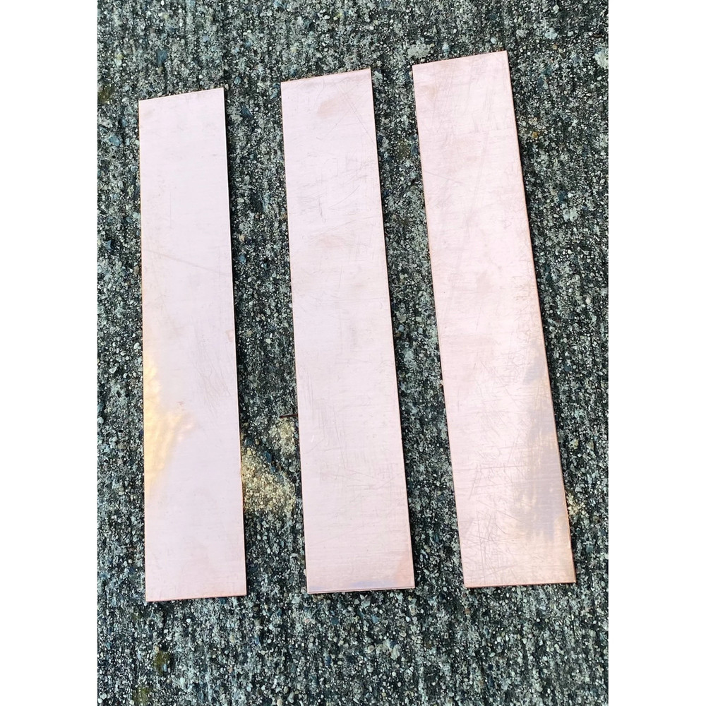 Rectangular Copper Blank Bookmark/ Stamping Blank 2"x8" (16oz copper aprox 24 ga