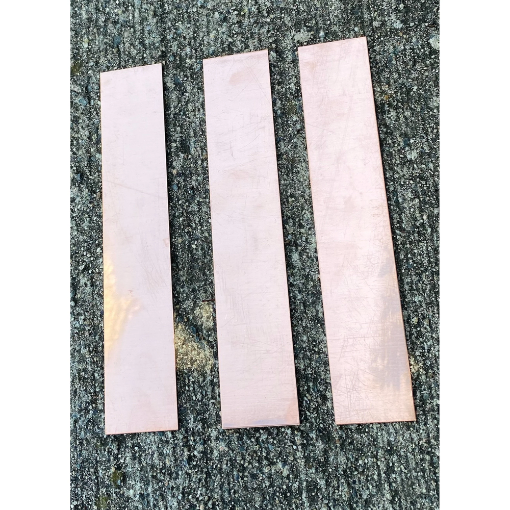 Rectangular Copper Blank Bookmark/ Stamping Blank 2"x8" (16oz copper aprox 24 ga