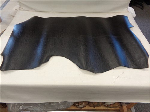 LEATHER HIDE BLACK TEXTURED 51 1/2" X 32" x 1/4"