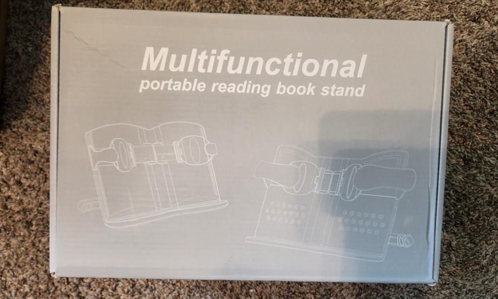 Portable Large Book Stand Holder, Foldable Reading Stand Height/Angle Adjustable