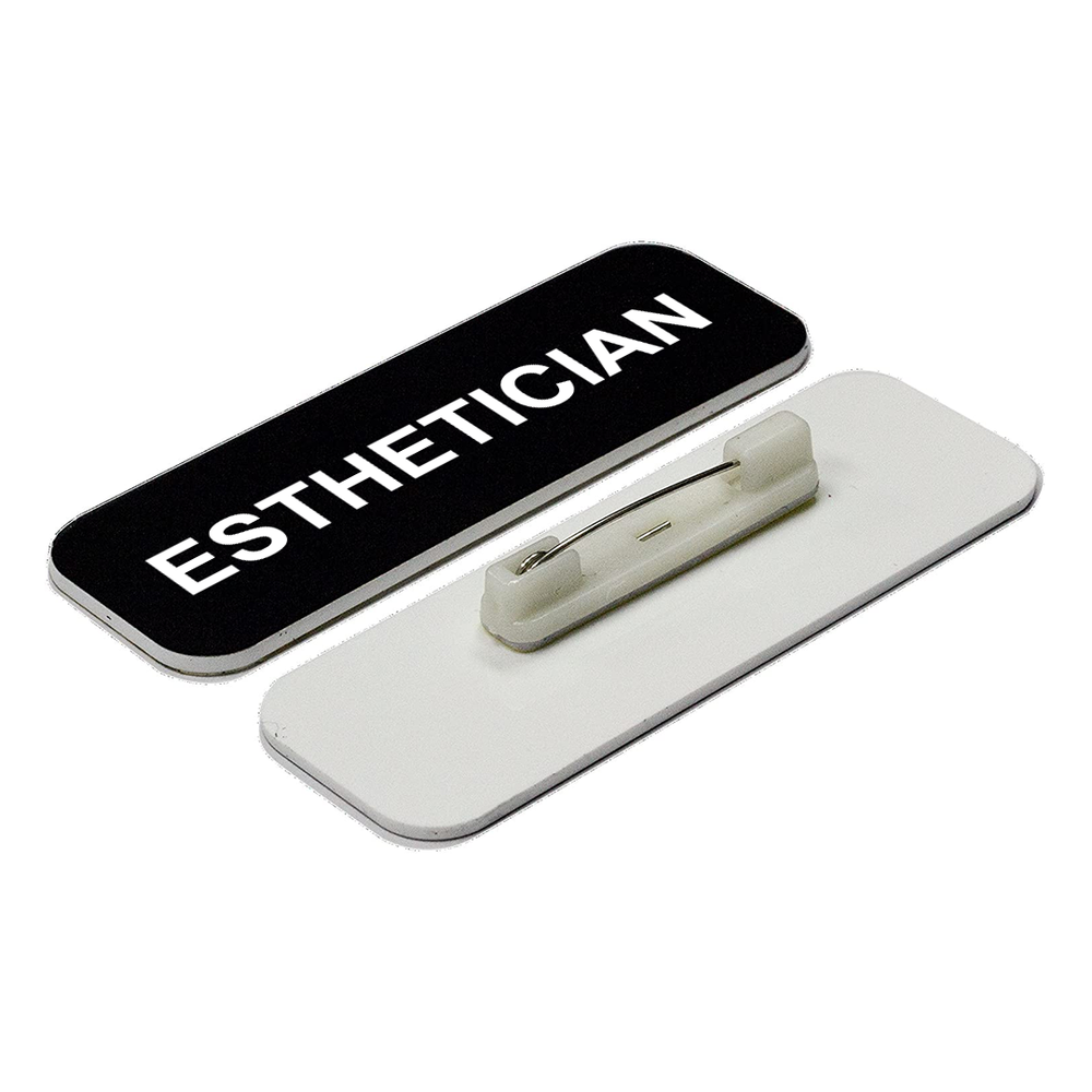Esthetician 1 x 3" Name Tag/Badge, (3 Pack)
