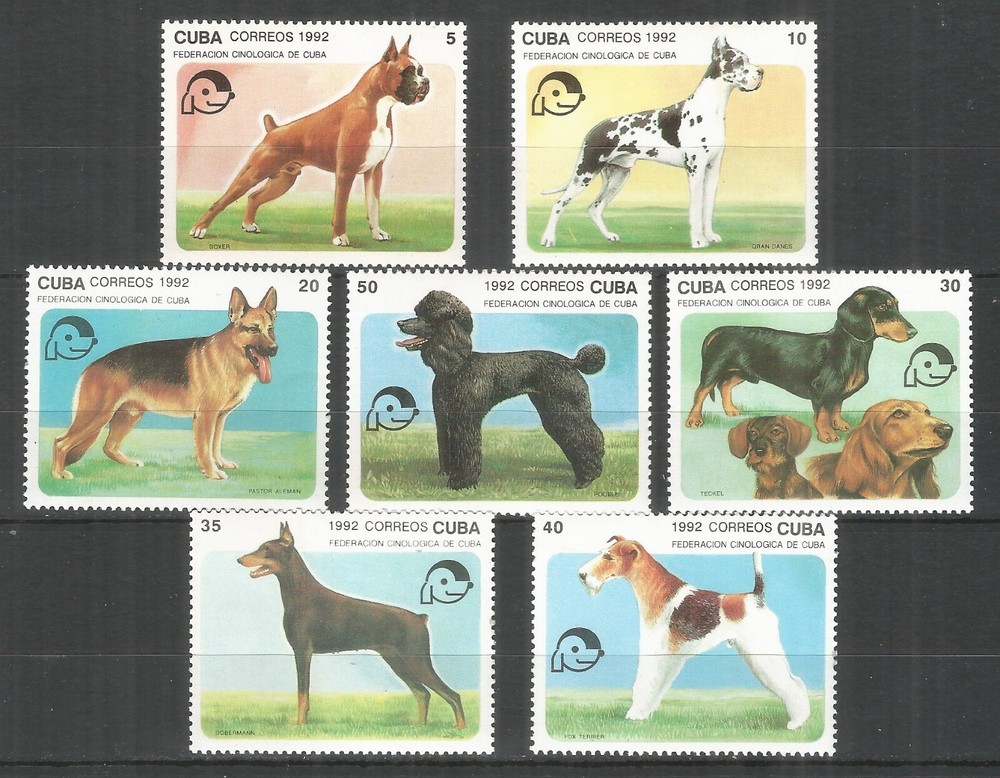 caribbean 1992 mint stamps MNH (**) dogs