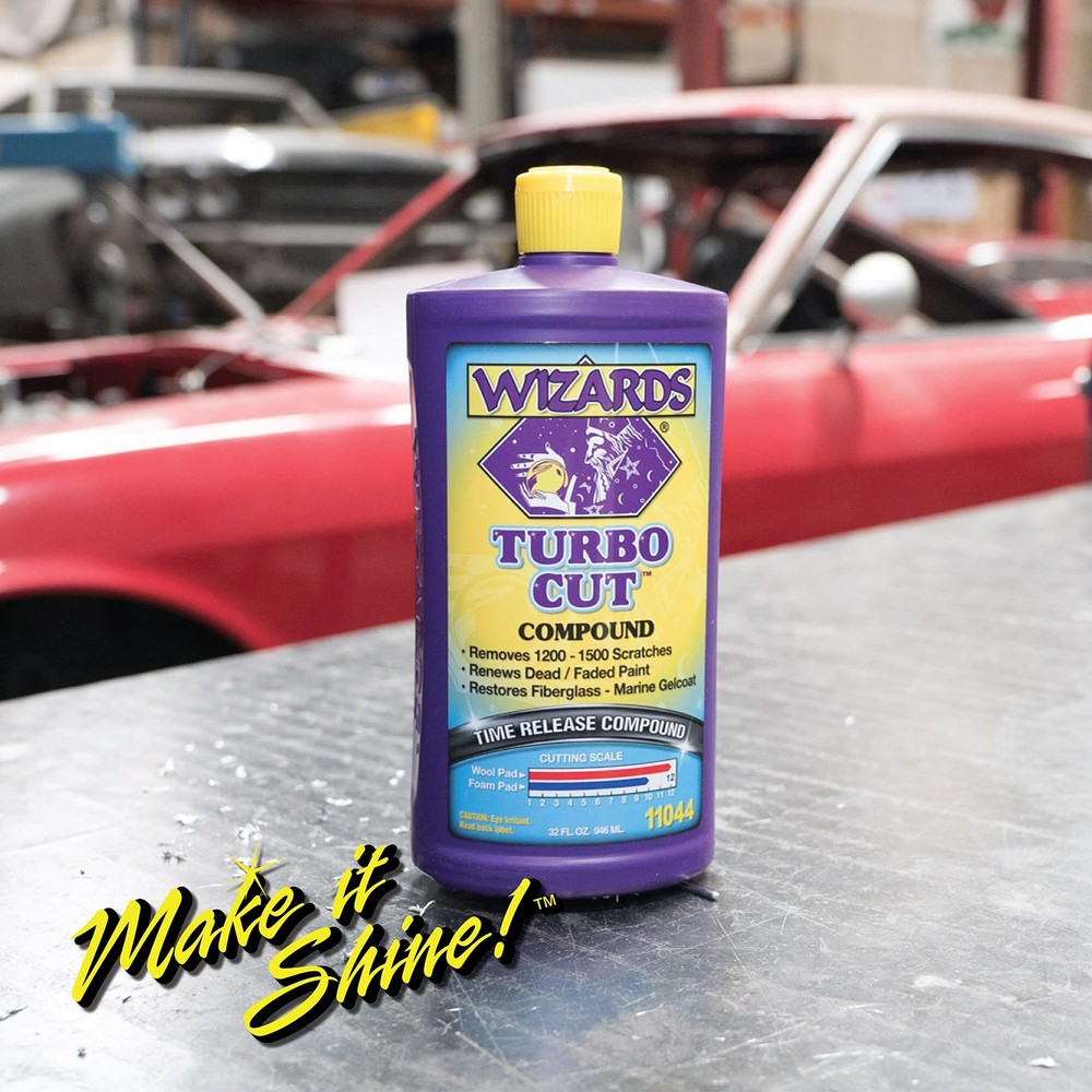 Wizards Turbo Cut Buffing Compound for Car Scratch 32 oz.,