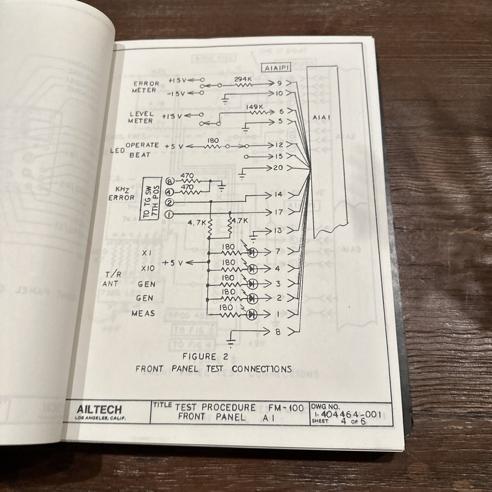 Ailtech FM-100 A1 Test Procedure Front Panel Assembly Manual
