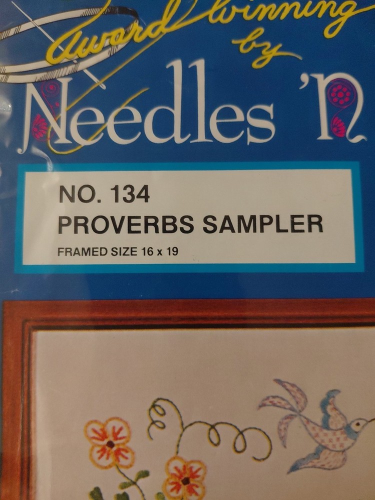 Needles N Hoops No 133 Priverbs Sampler Vintage Pattern
