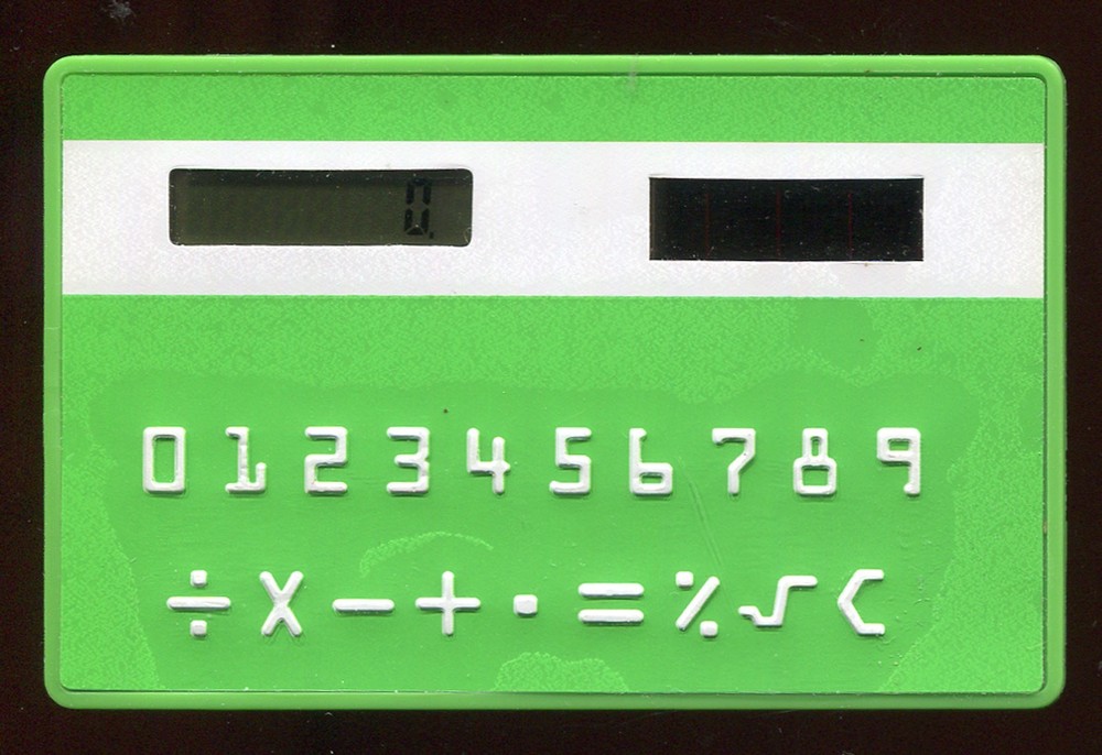 CREDIT CARD SIZE CALCULATOR (958) Working condition