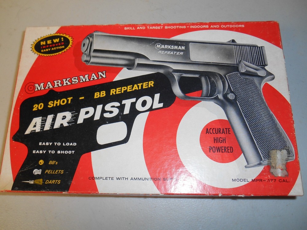 Vintage Marksman 20 Shot BB Repeater & .177 Cal Model MPR