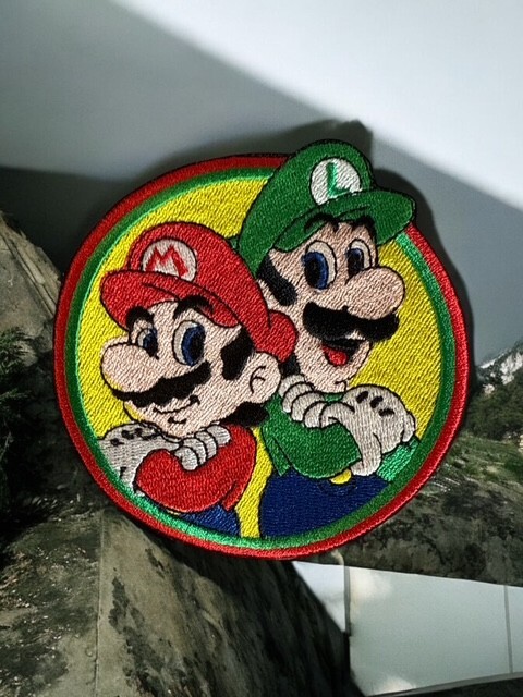 Mario/Luigi Embroidery Patch Multi Sizes