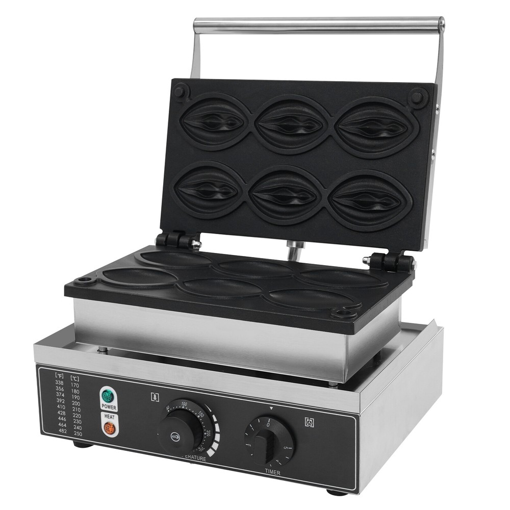 6PCS Electric Waffle Maker Abalone-Shaped Waffle Maker Commercial Waffle Machine