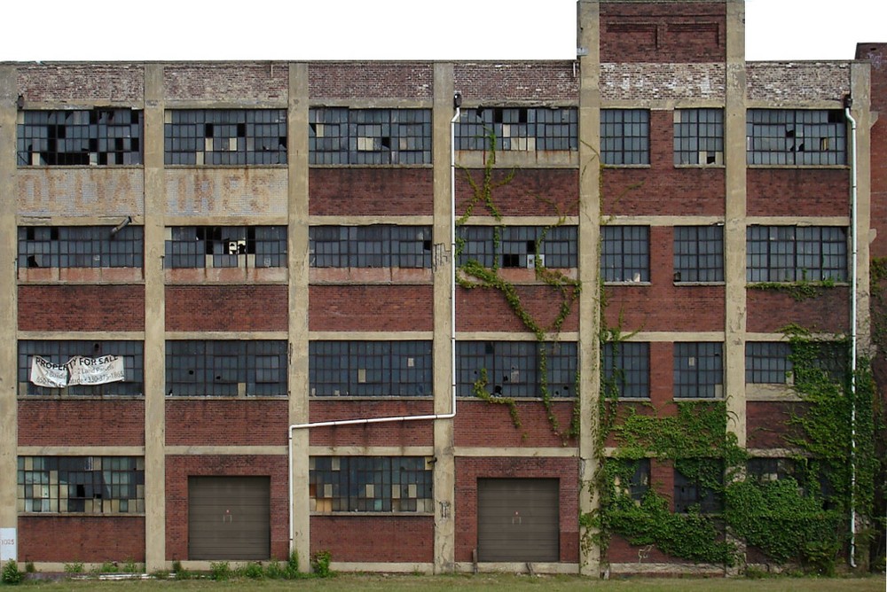 TRACKSIDEFLATS #202 N scale ABANDONDED BUILDING #2