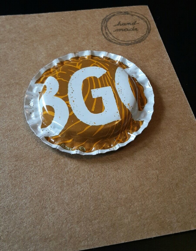 BOTTLE CAP FRIDGE MAGNET HOBGOBLIN GOLD STYLE A