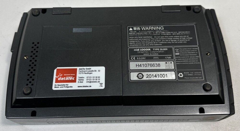 Graphtec midi LOGGER GL820 Compact Multi Channel Data Logger