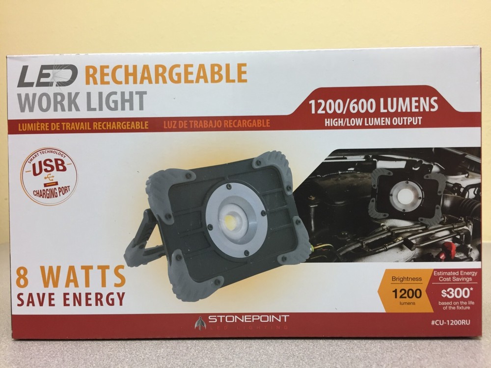 Stonepoint Rechargeable CU-1200RU 1200 lm LED Emergency/Work Light