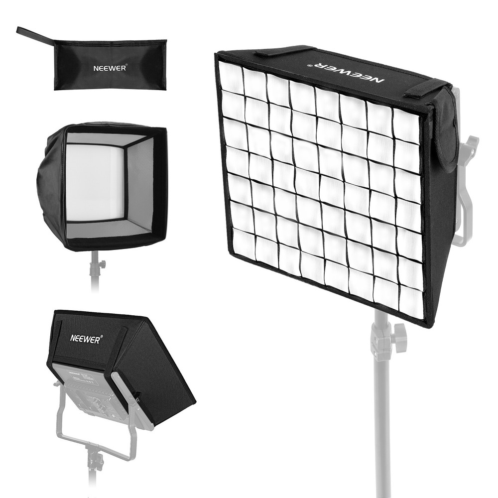 NEEWER 12.2''x 11.4''Foldable Photo Video Studio Softbox Diffuser&Grid&Bag