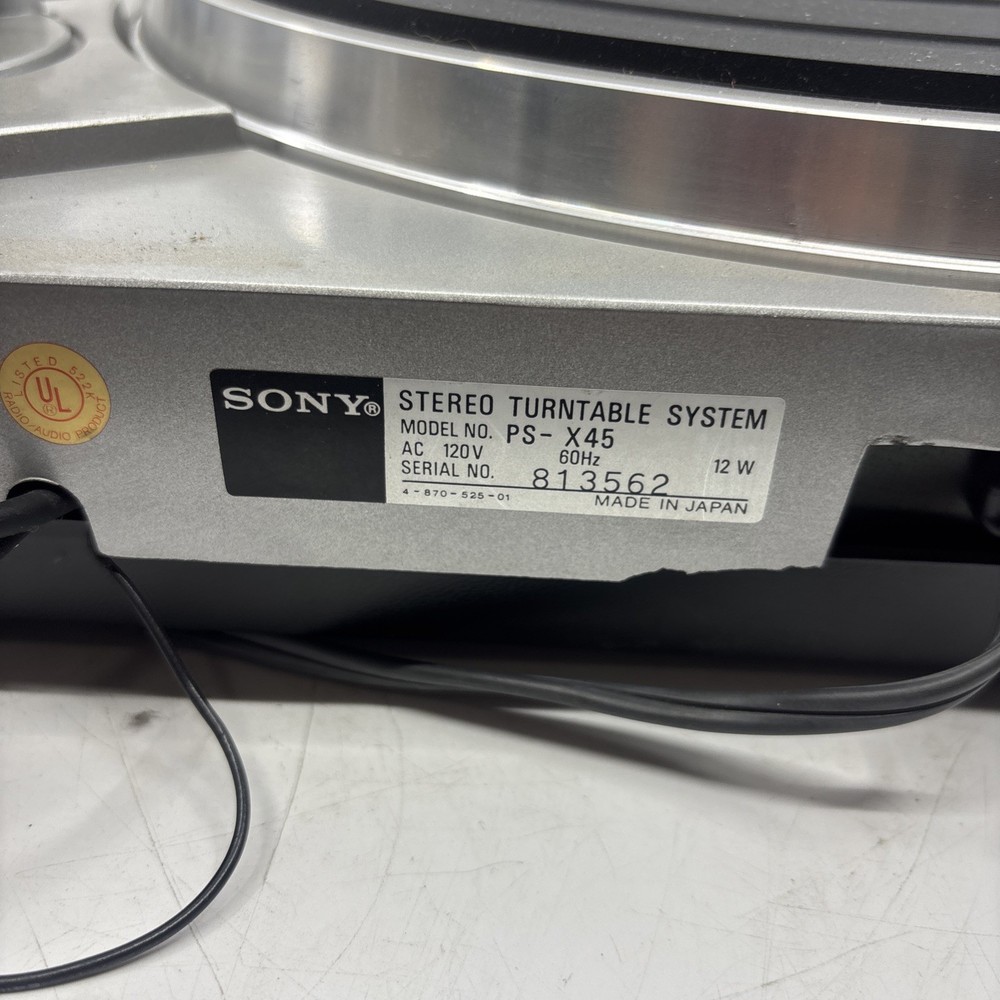 SONY PS-X45 Turntable WORKS Missing One Leg