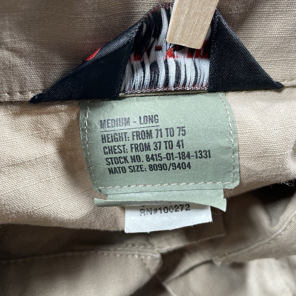 Tru Spec Combat Shirt Rip Stop Tan Medium Long Four Pockets Button Up