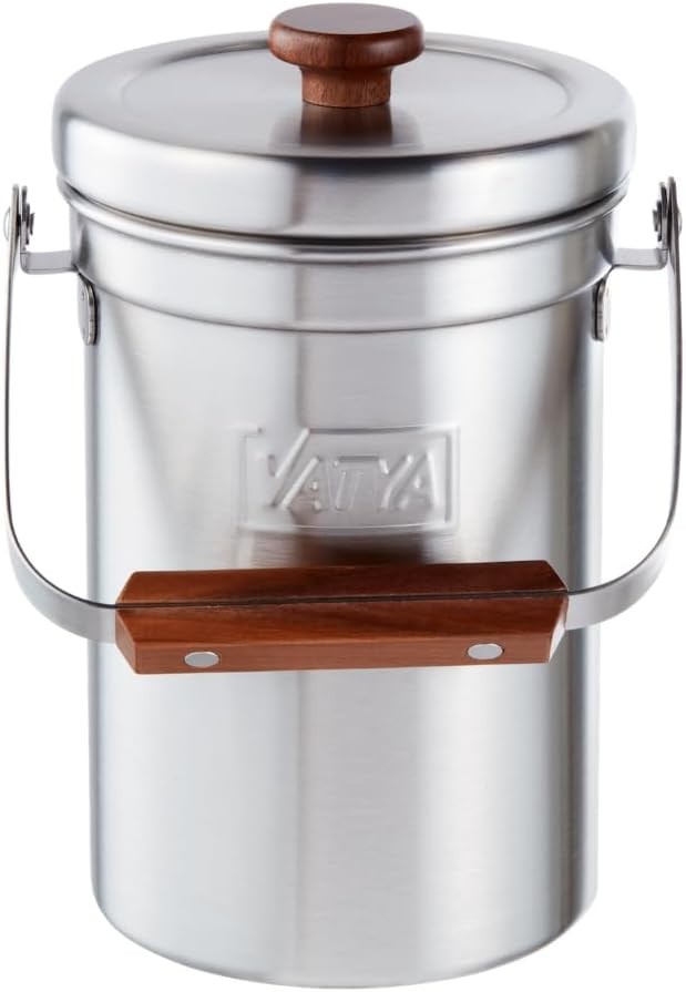 Stainless Steel Kitchen Compost Bin NO Filter Countertop Composter Composting