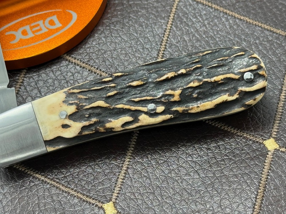 SACRED BEAR "TORY UTT" CUSTOM STAG SWAY BACK SLIP-JOINT KNIFE