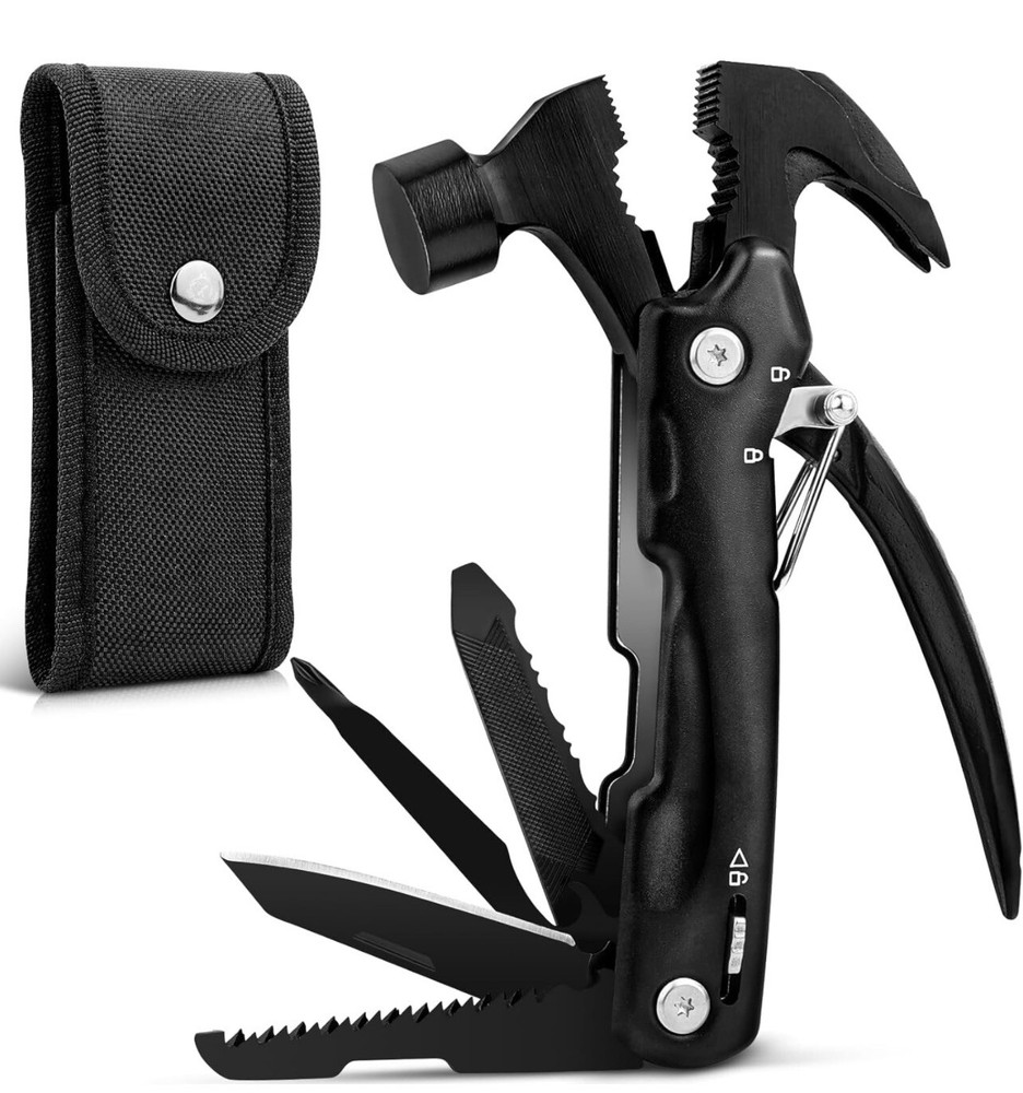 Hammer Multi Tool Camping Accessories Survival Gear Multi Tools With Nylon Case