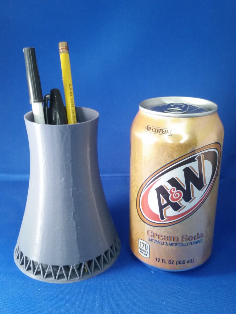 Hyperboloid Cooling Tower Pencil Cup