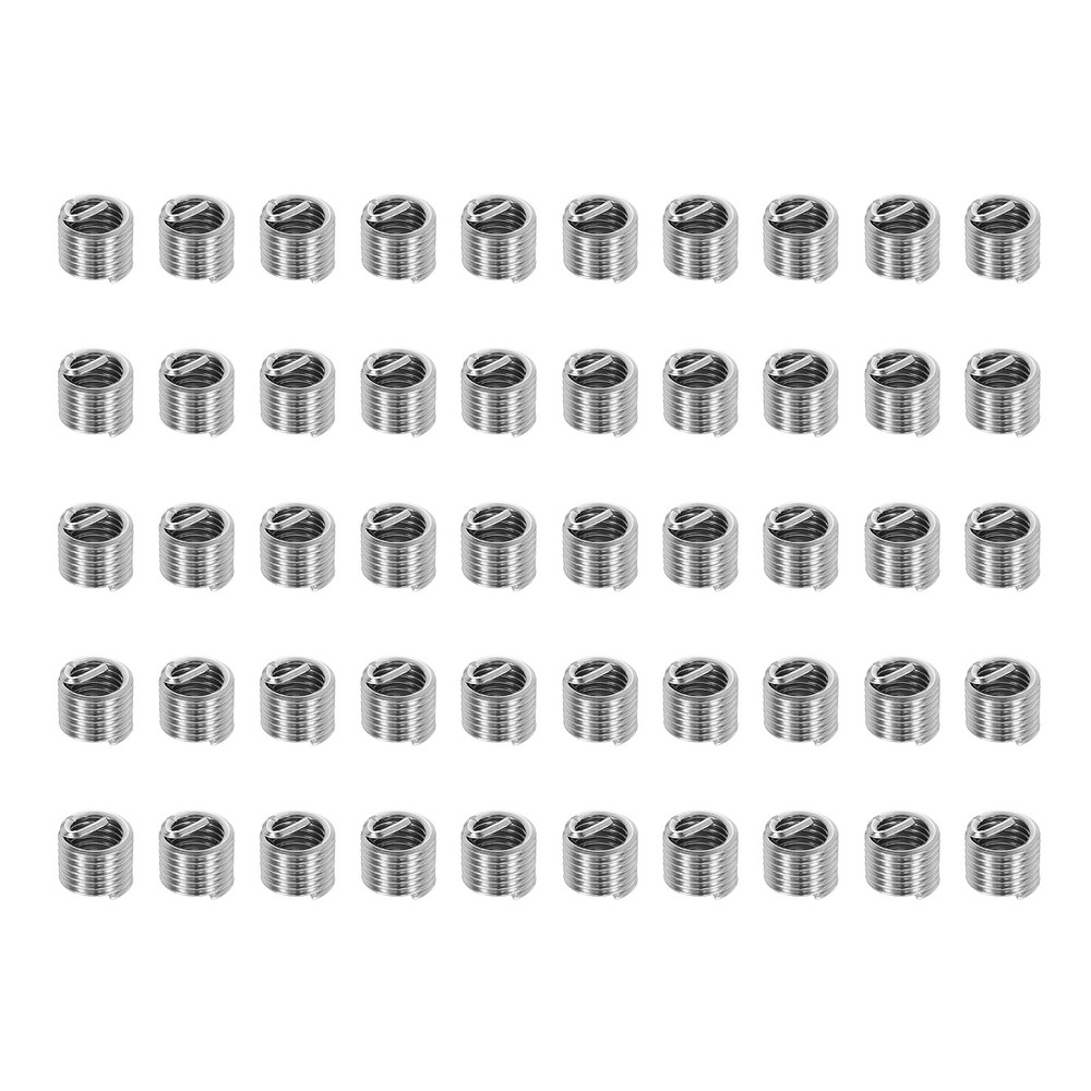 50pcs Wire Thread Inserts M6x1 Metric 1.5D 9mm Helical Threaded Sleeve