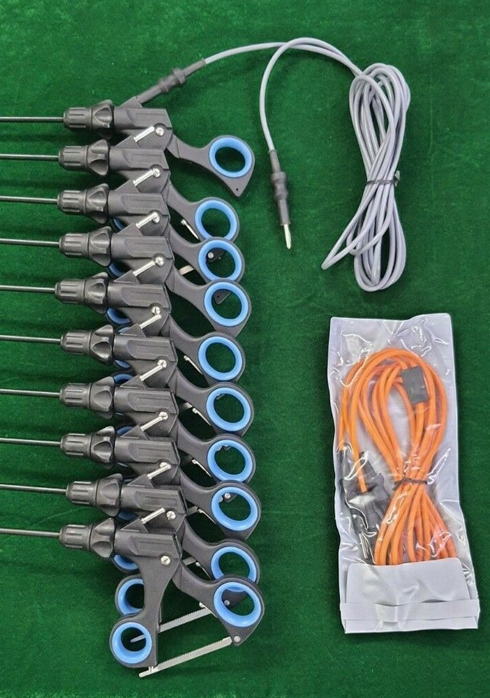 10pc Laparoscopic Grasping Forceps 5mmx330mm with Cable Reusable Instruments