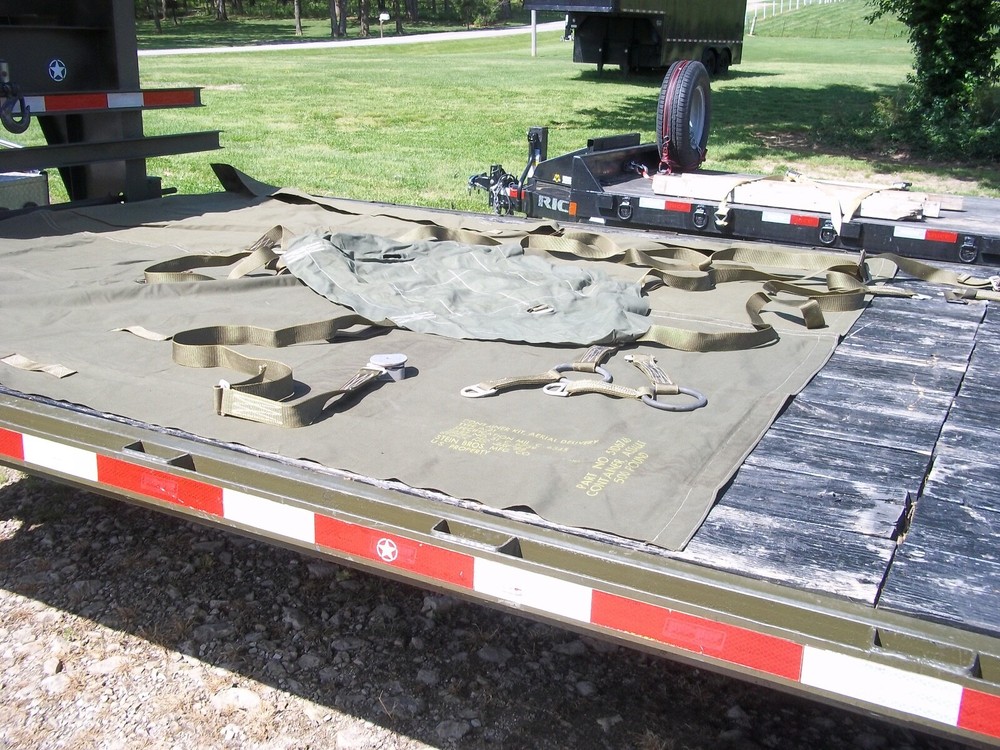 ONE..MILITARY SURPLUS A-21 CARGO BAG PARACHUTE AERIAL SLING D-RING STRAP US ARMY