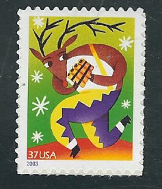 Scott #3821... 37 Cent...Holiday Music...2 Stamps