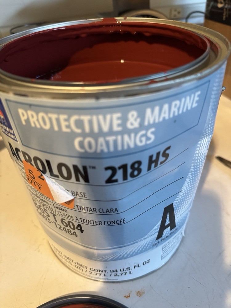 Sherwin Williams Acrolon 218 HS Polyurethane Gloss Paint Part A/ Maroon