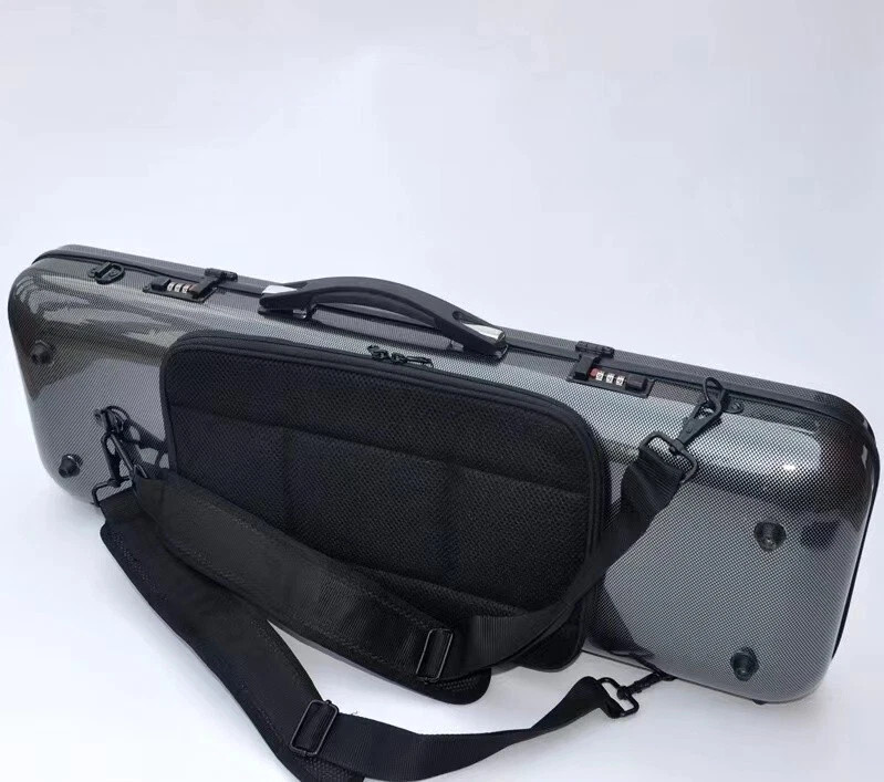 Good quality Rectangular carbon fiber 4/4 violin Case Code lock hard case music