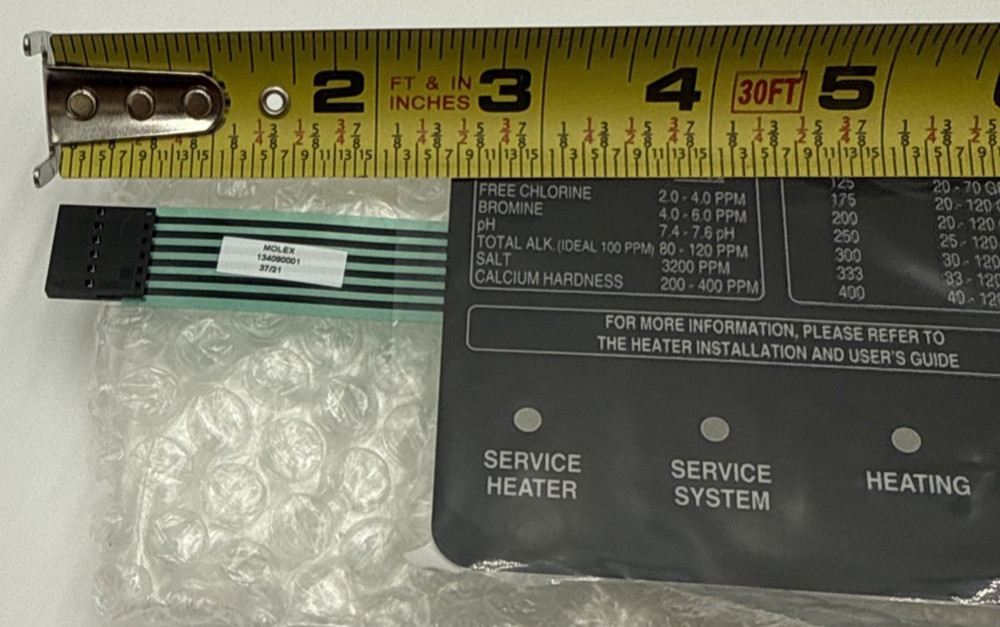Pentair 472610Z Switch Membrane Keypad Replacement MasterTemp Pool Spa Heater