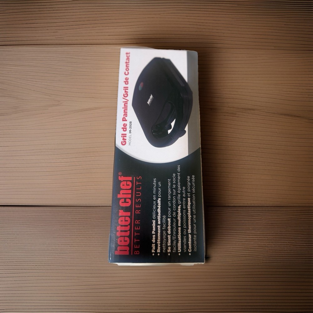 Better Chef Panini Grill Model IM-292B
