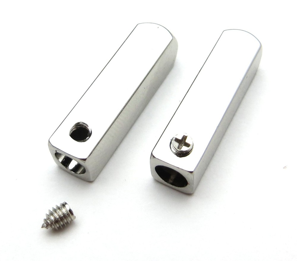 Metal Aglets Shoelace Tips - Chrome