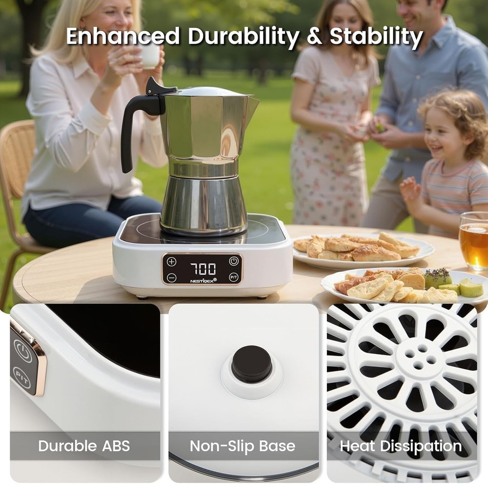 Mini Induction Cooktop 700W 120V Portable Single Induction Burner – Compact