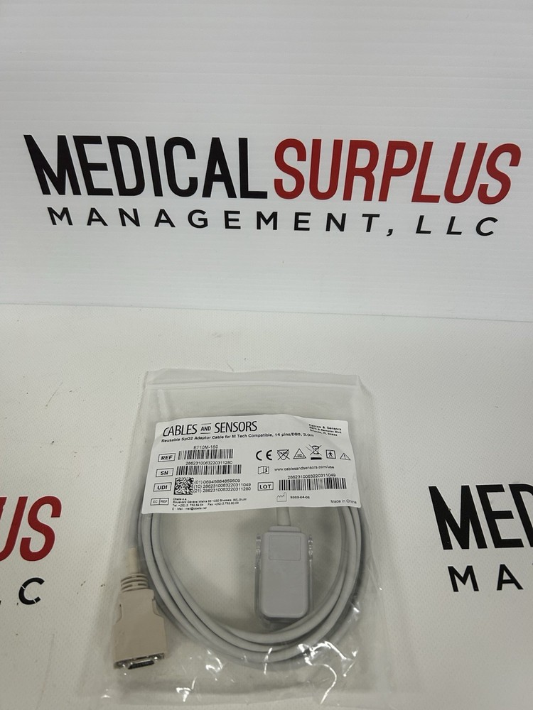 Cables And Sensors Reusable SpO2 Adapter Cable For M Tech Compatible