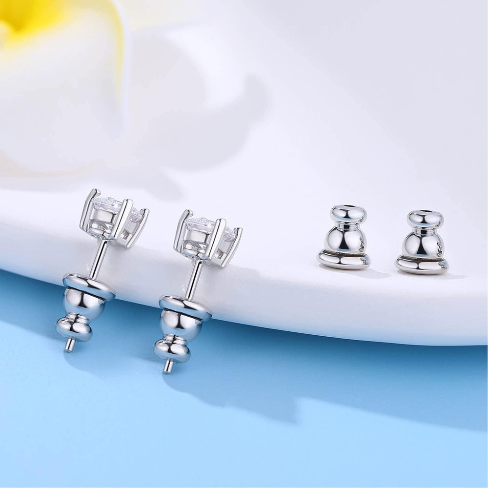 Earring Backs for Studs,18K Gold Bullet Earring Backs Replacements for Studs