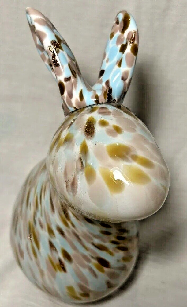 Diamond Star Hand Blown Glass Small Cute Rabbit 8"