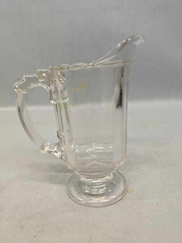 Vintage Clear Glass Ice Lip 6" Pitcher