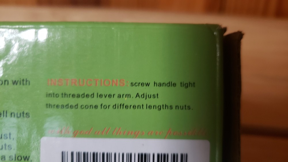 Heavy Duty Pecan and Nut Cracker Tool, Wood Base and Adjustable Handle, Easy Use