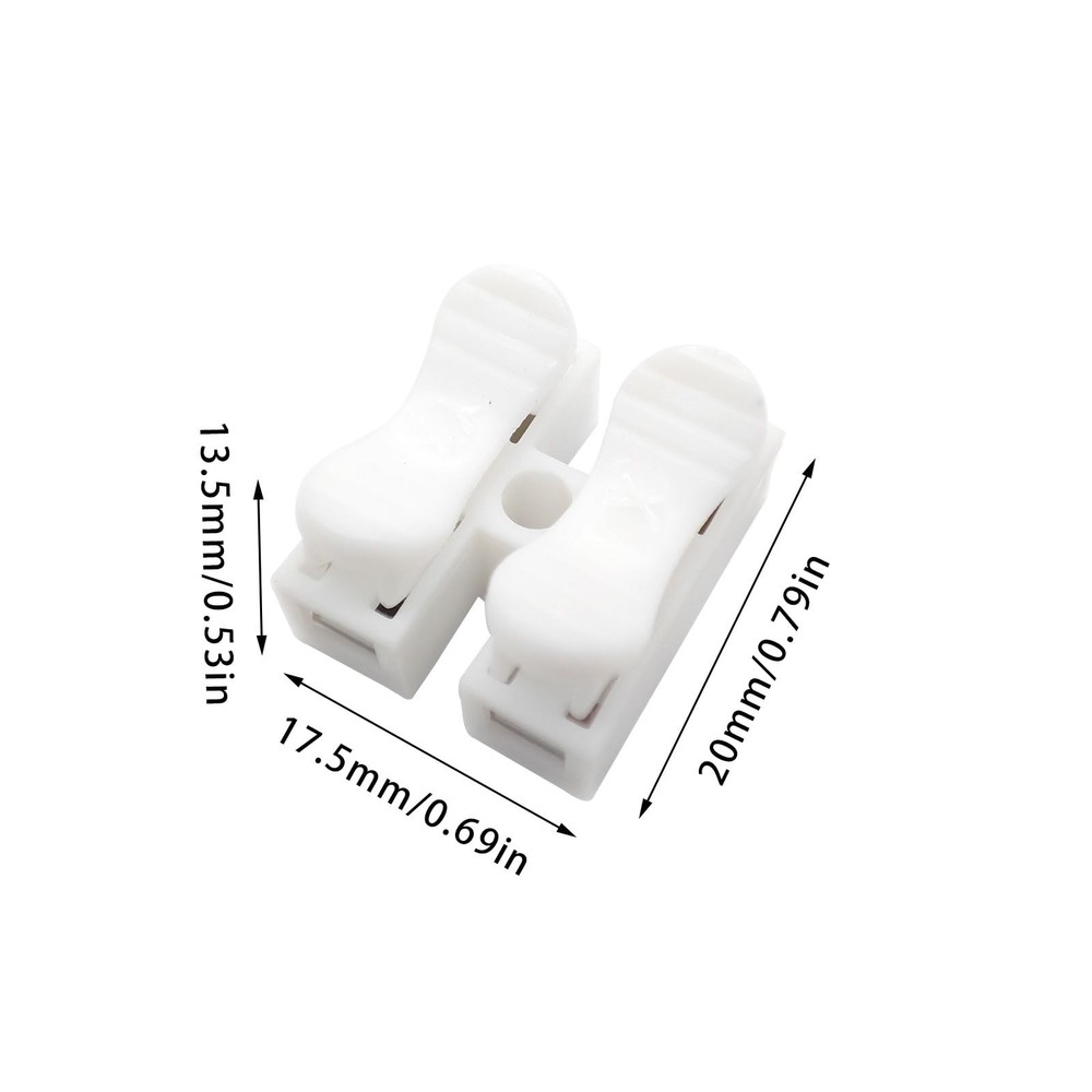 100pcs Spring Wire Connectors, Spring Clamp Terminal Quick Splice Wire Termin...