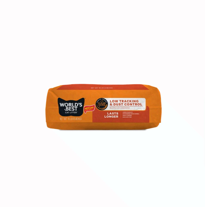2 BAG WORLD'S BEST CAT LITTER Low Tracking & Dust Control Multiple Cat Unscented