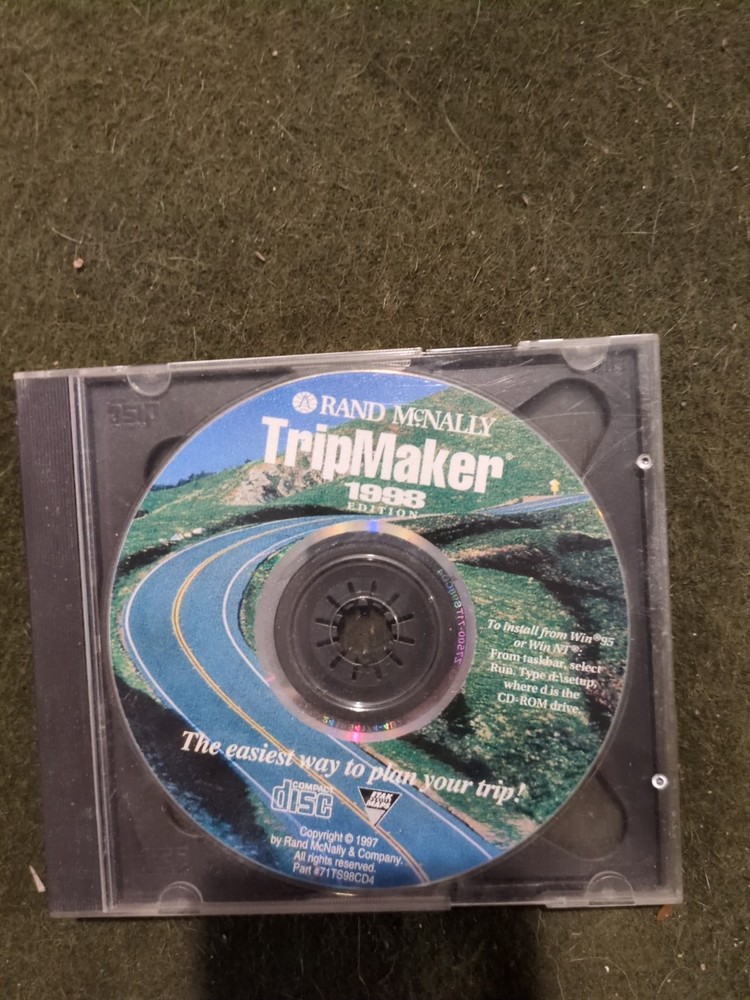 1999 Tripmaker Deluxe CD-ROM Computer Software