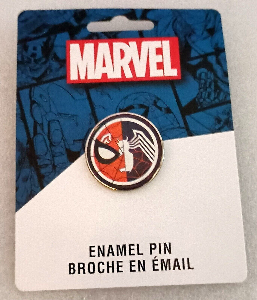 Rare Marvel Spider-Man Vs Venom Enamel Split Logo Pin New MOC