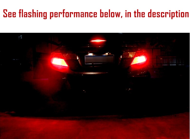 LED STROBE to Solid RED Taillight Taillamp Rear Brake Light Bulb for Trailblazer