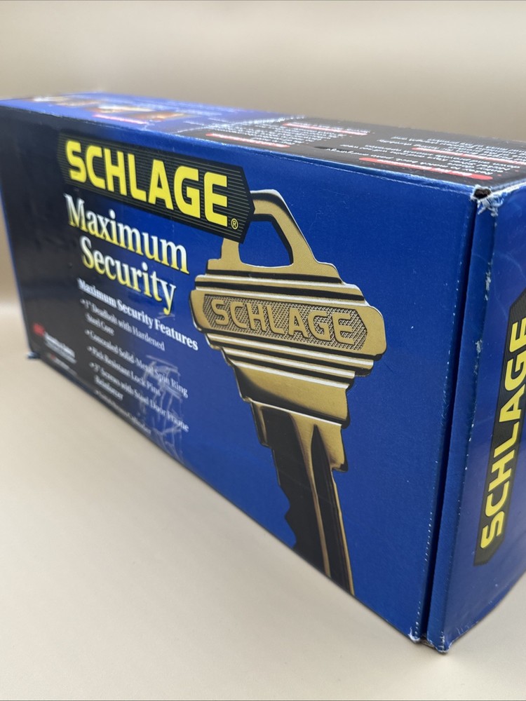 Schlage Maximum Security Deadbolt Lock Kit Solid Brass Cylinder Pick Resistant
