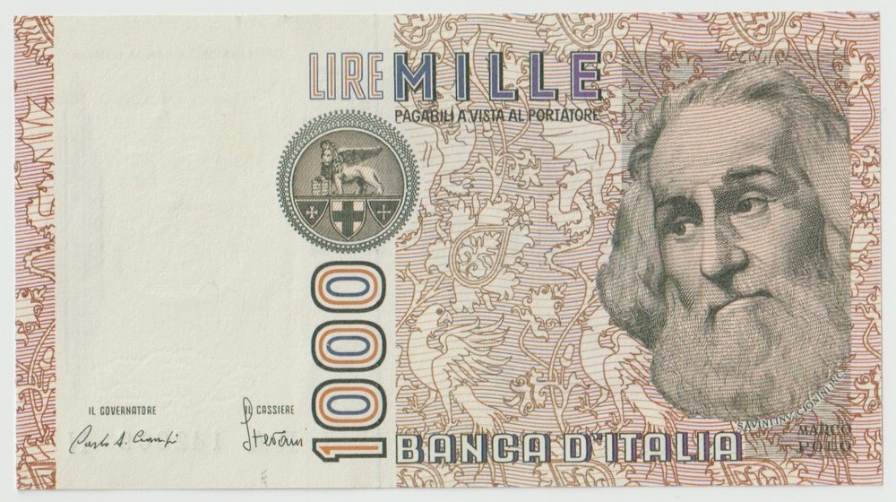 Italy - 1000 lire, year 1982 Banknotes