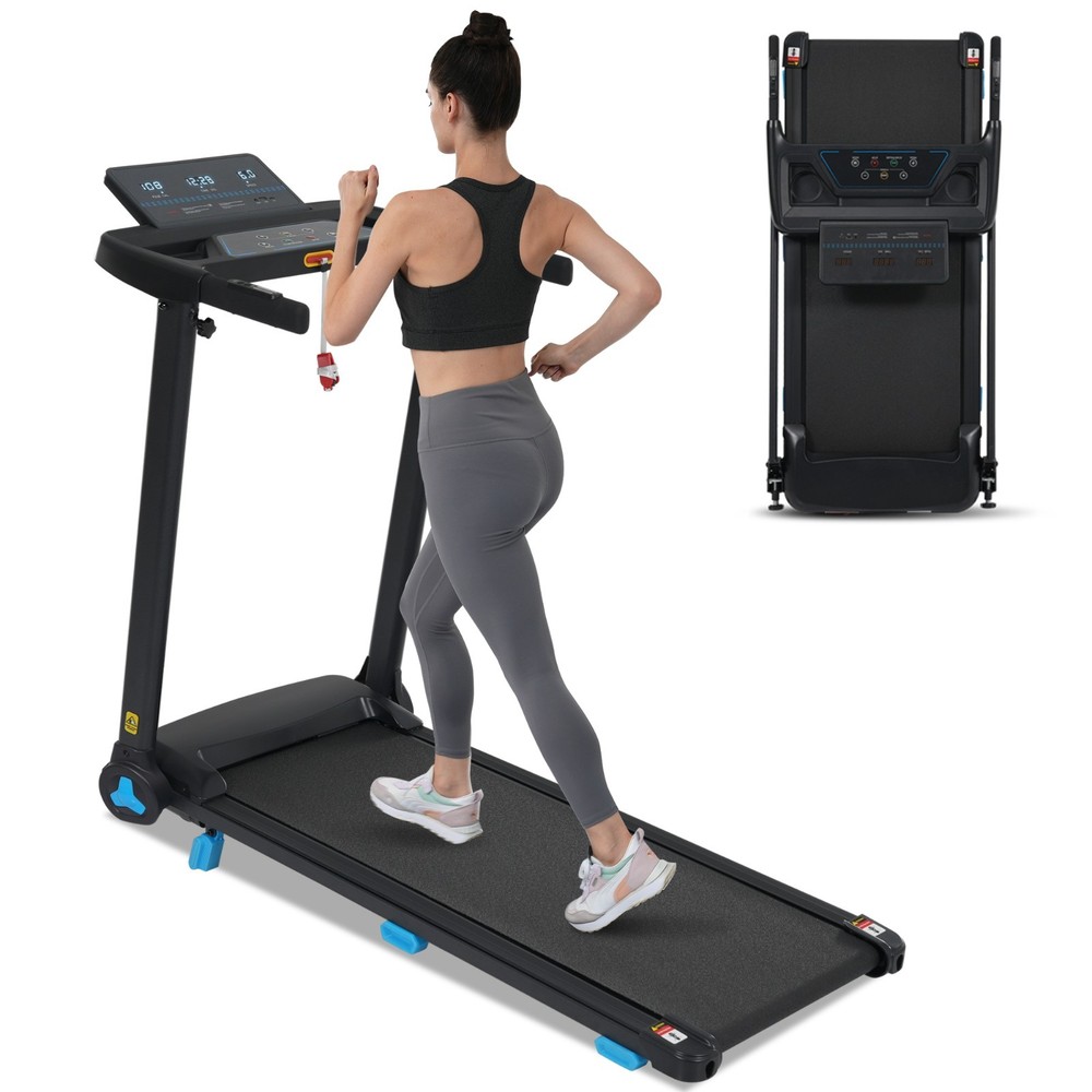 3.0HP 10MPH Foldable Treadmill 8% Incline Type C & USB Charge Station Bluetooth