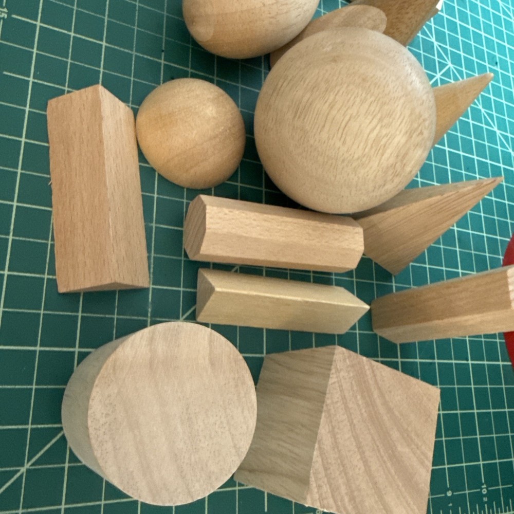 Wooden Foam Geometric Solids For Drawing Practice