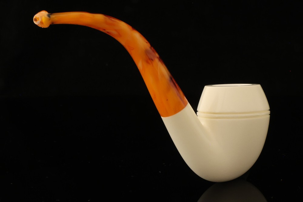 Rhodesian Block Meerschaum Pipe with fitted case 14438