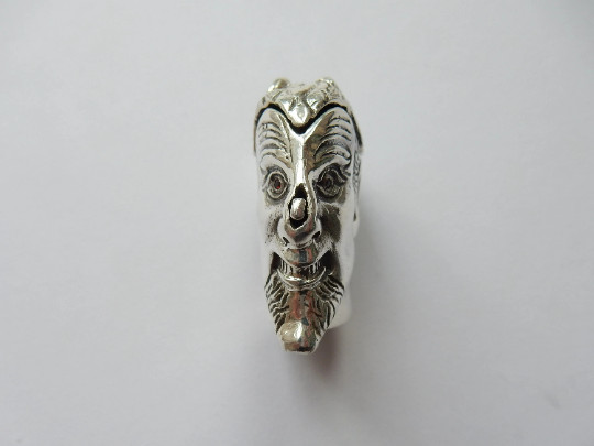 Sterling Silver Garnet Devil Satan Vesta Match Safe